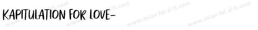 kapitulation for love字体转换